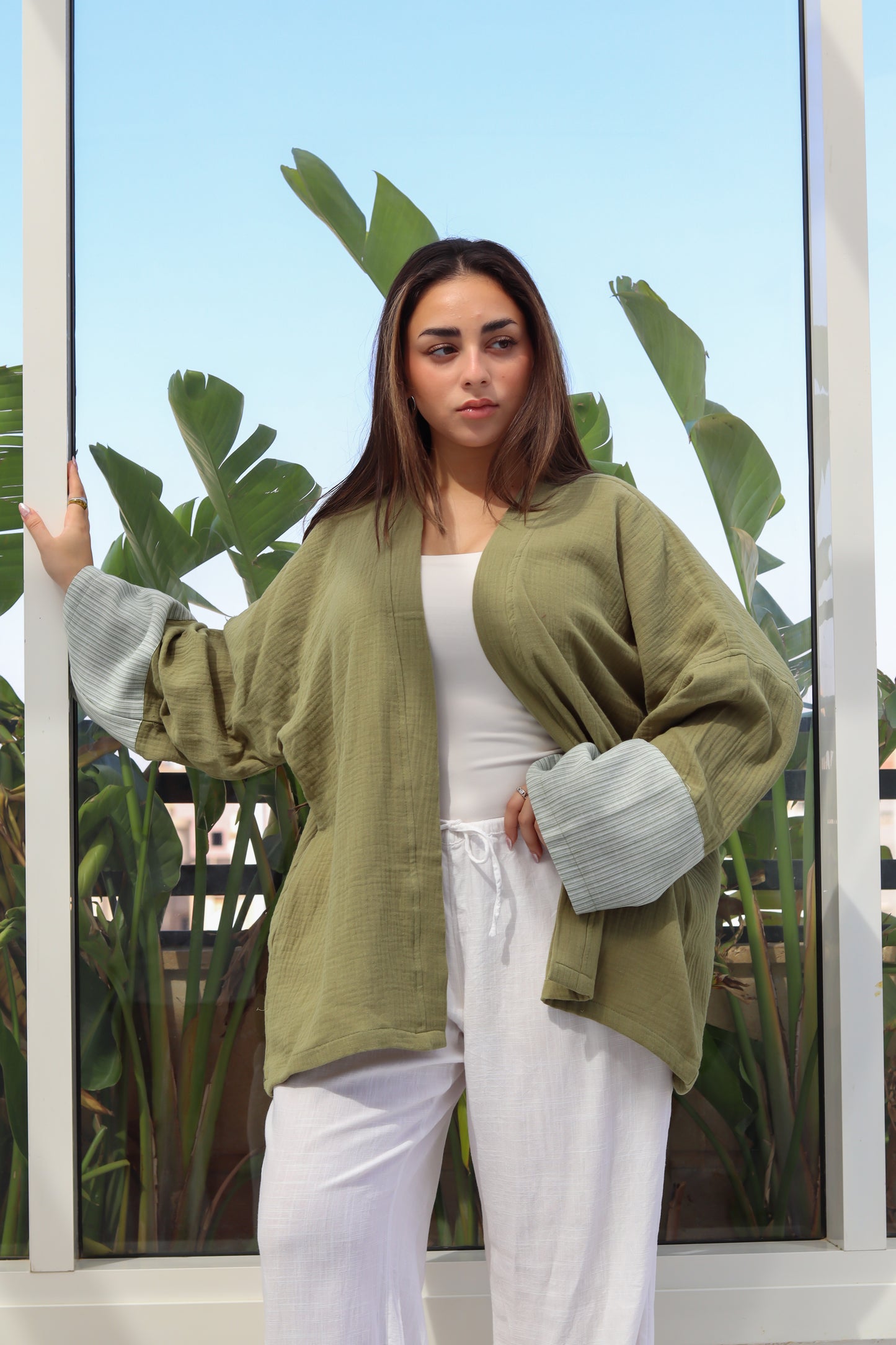 Olive Green Cardigan