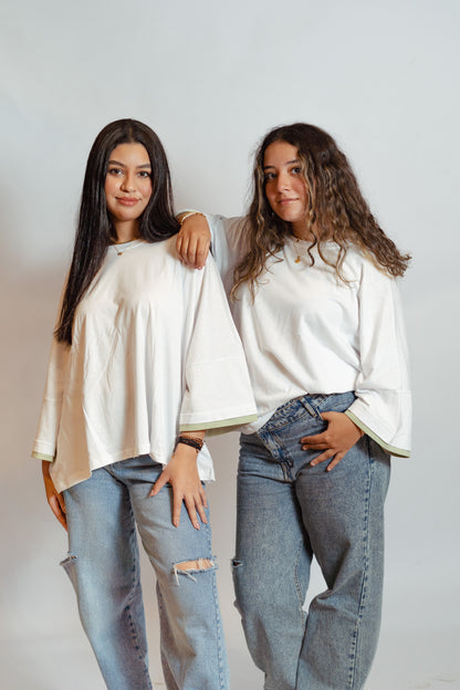 White duo shirt