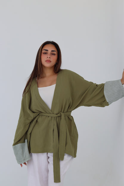 Olive Green Cardigan